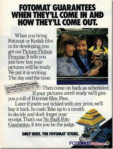 1977 KODAK FOTOMAT FILM BOOTH Vintage Print Ad